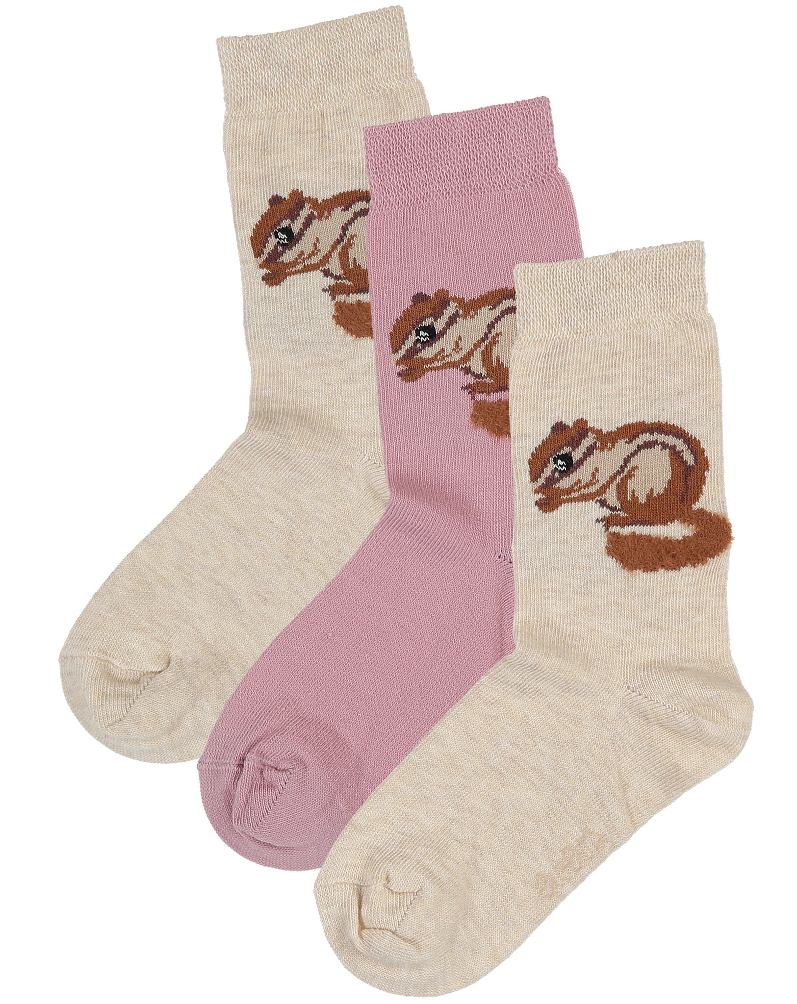 Socken HASELMAUS 3er-Pack in beige/wildrose