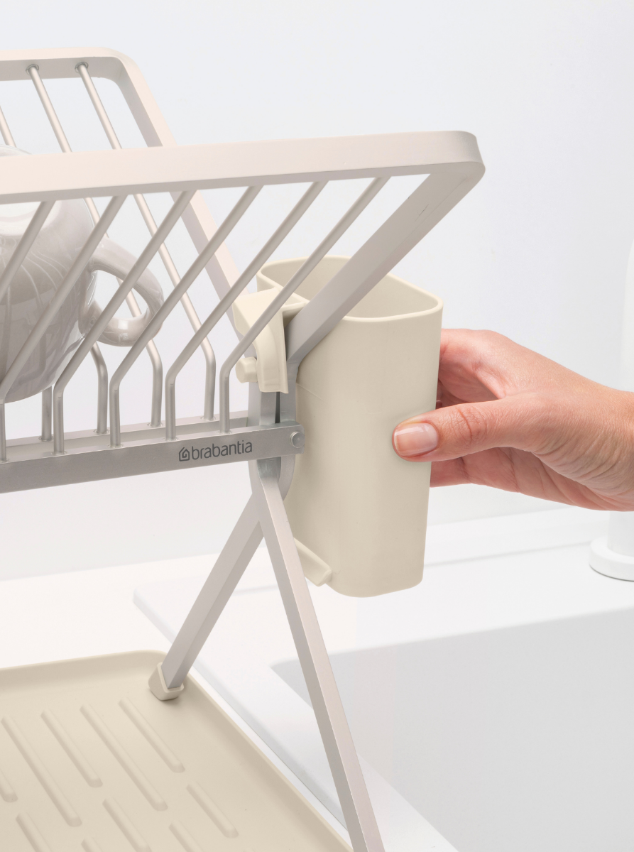 SinkSide Inklapbaar afdruiprek - Soft Beige