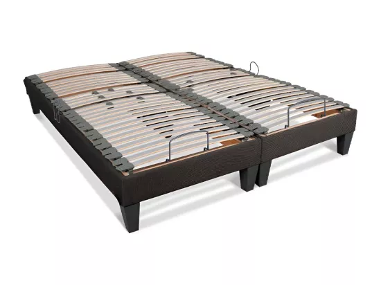 BELLECOUR LITERIE | Jeu de 2 sommiers électriques AMIRAL 140x200 cm | Lattes