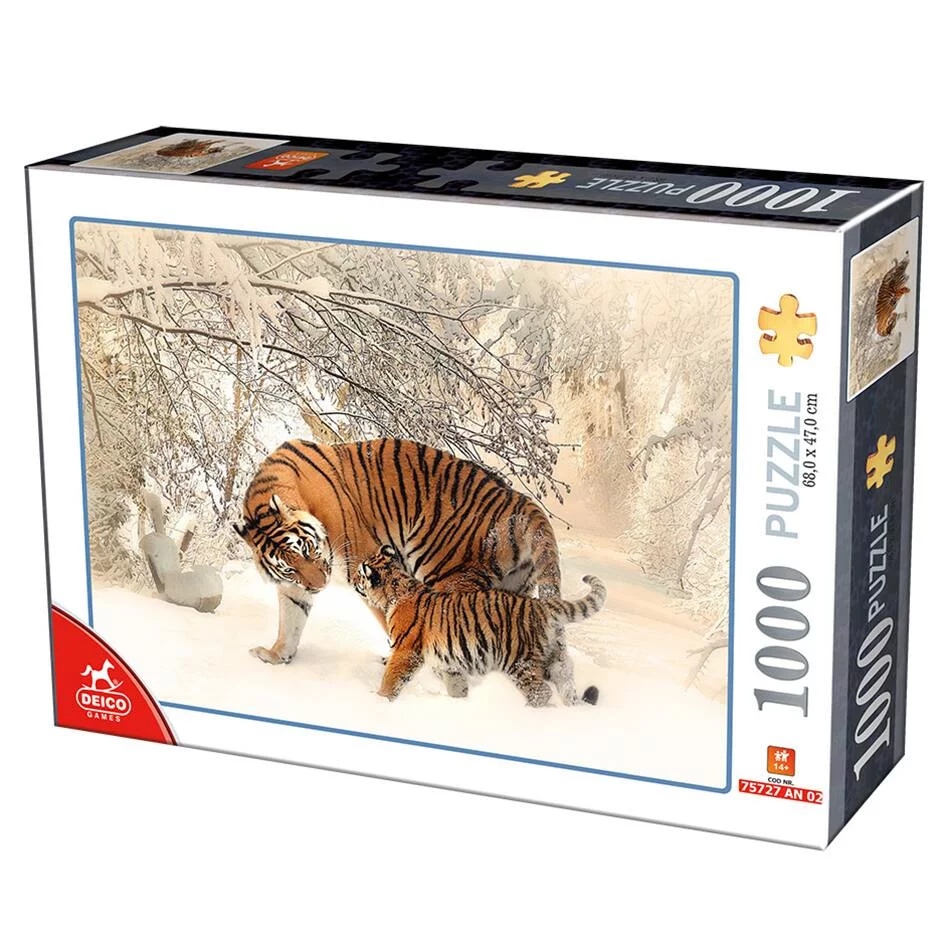 PUZZLE 1000 PIECES ANIMAUX TIGRES