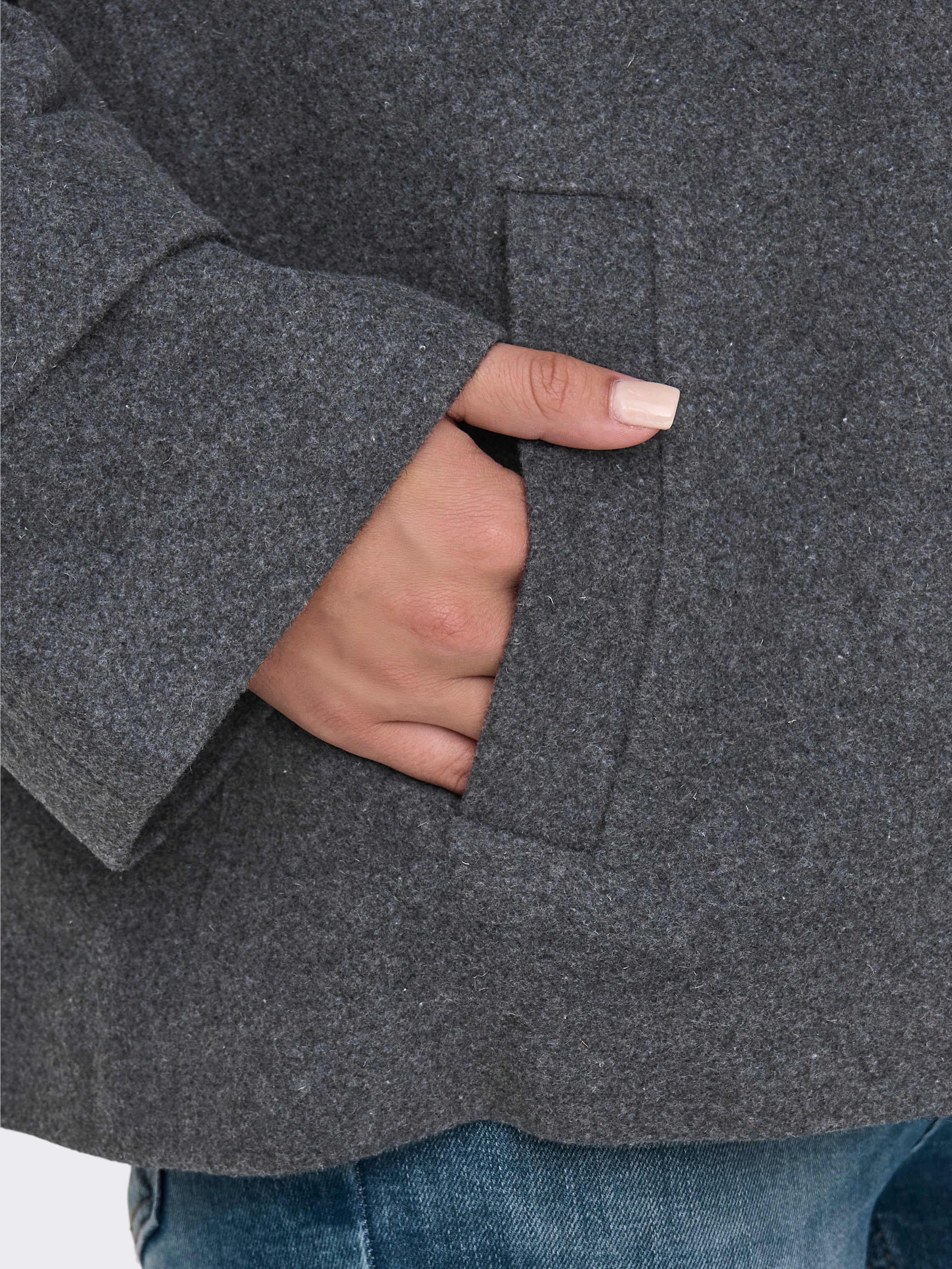 ONLMAISY Trenchcoat Dark Grey Melange