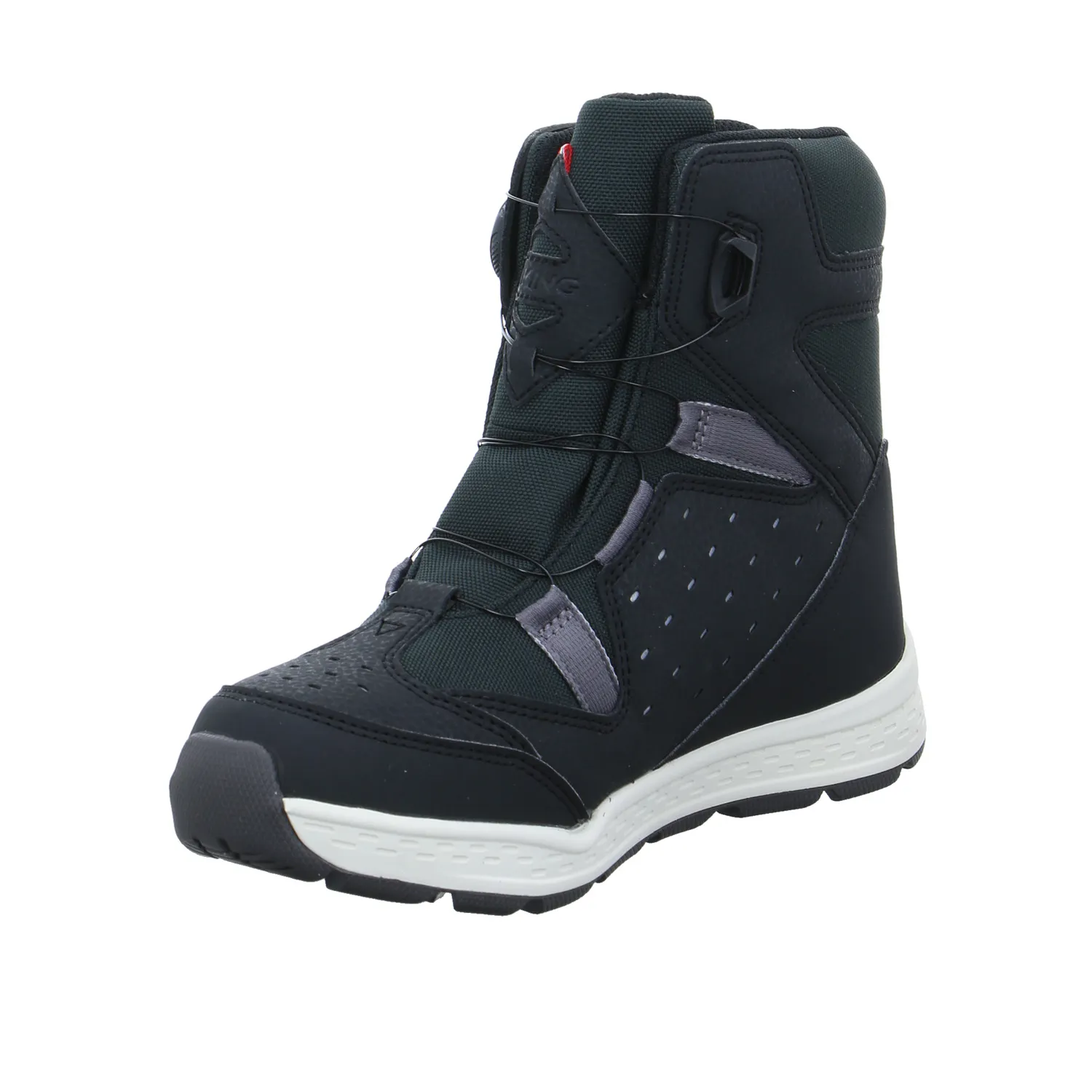 VIKING Jungen- Snowboot Membran Schwarz Textil  Unisex Schneestiefel