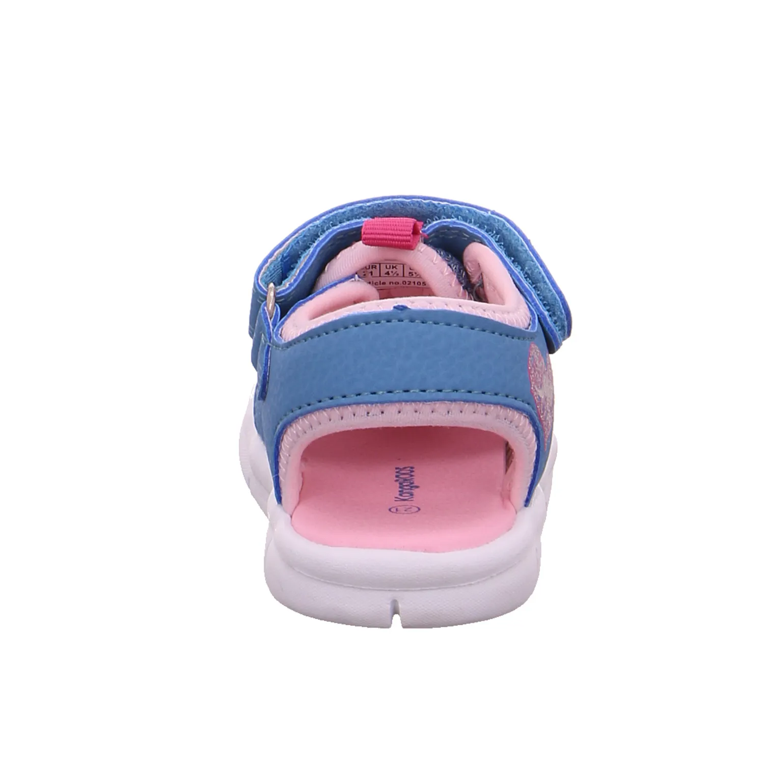 KANGAROOS Baby-Sommer-Bottine Blau Lederimitat  Halboffene Sandale