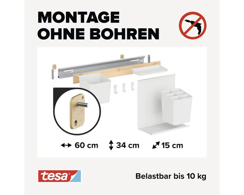 Keukenorganizer Tesa M Tesa wit 70021-00000-00