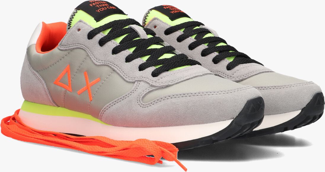 SUN68 grijze sun68 lage sneakers tom fluo