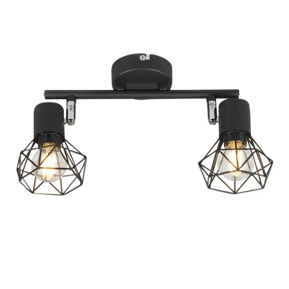 Qazqa opbouwspots mosh zwart e14