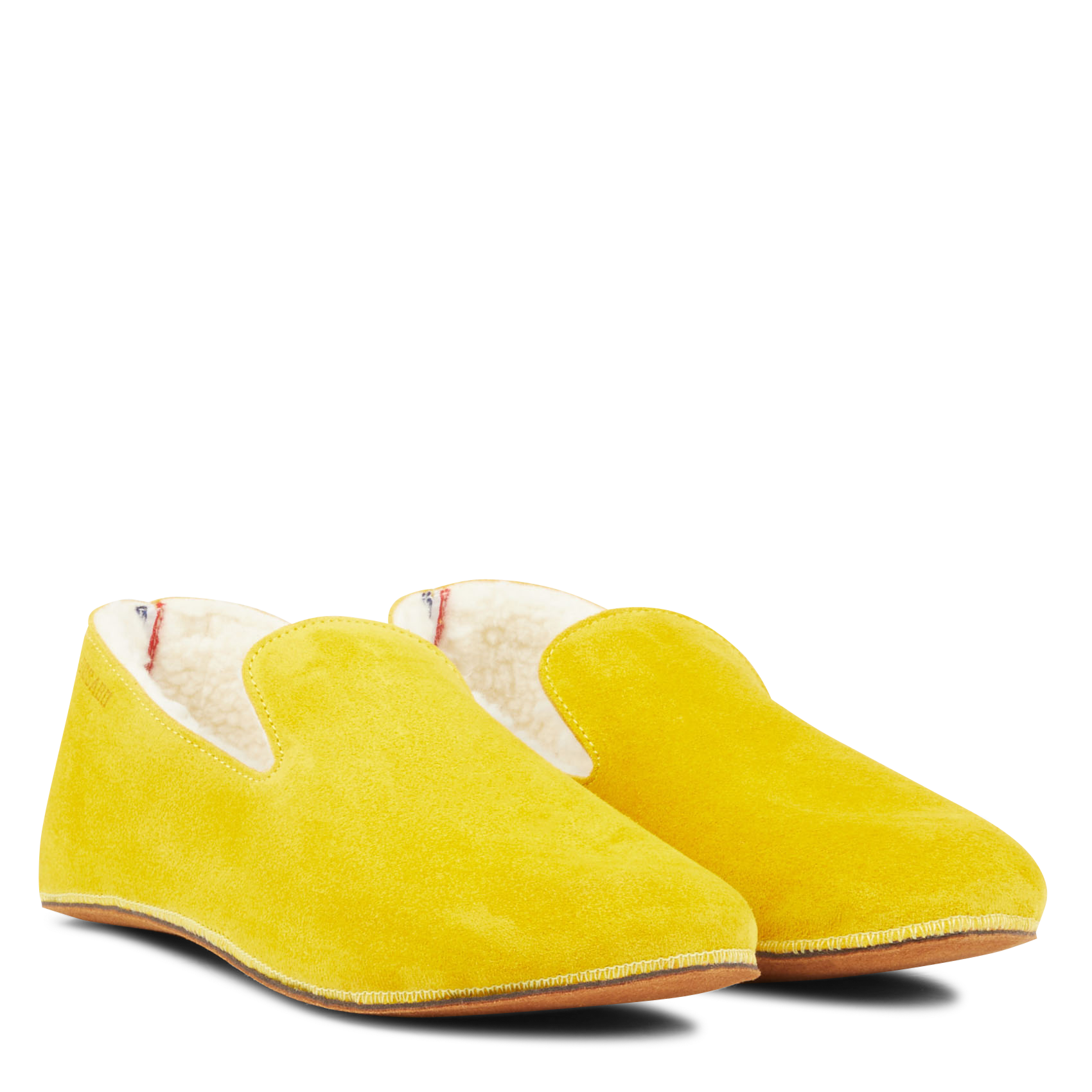 COCO - Chaussons en cuir fourrés | Jaune