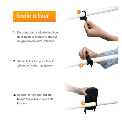 Support et Protection Smartphone R2B Pièce de fixation pour support de téléphone vélo