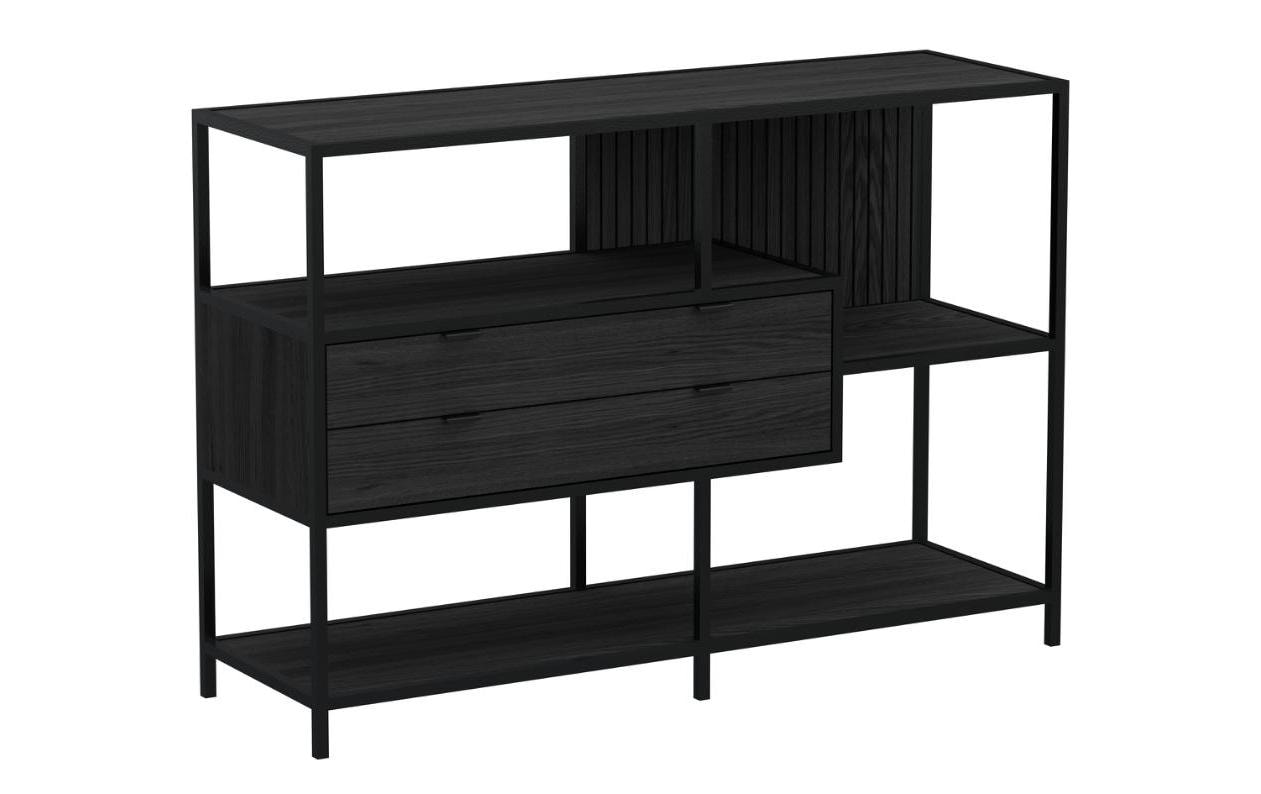 Regal Seaford Schwarz, 114 x 35 x 78 cm<br>TV-Tisch