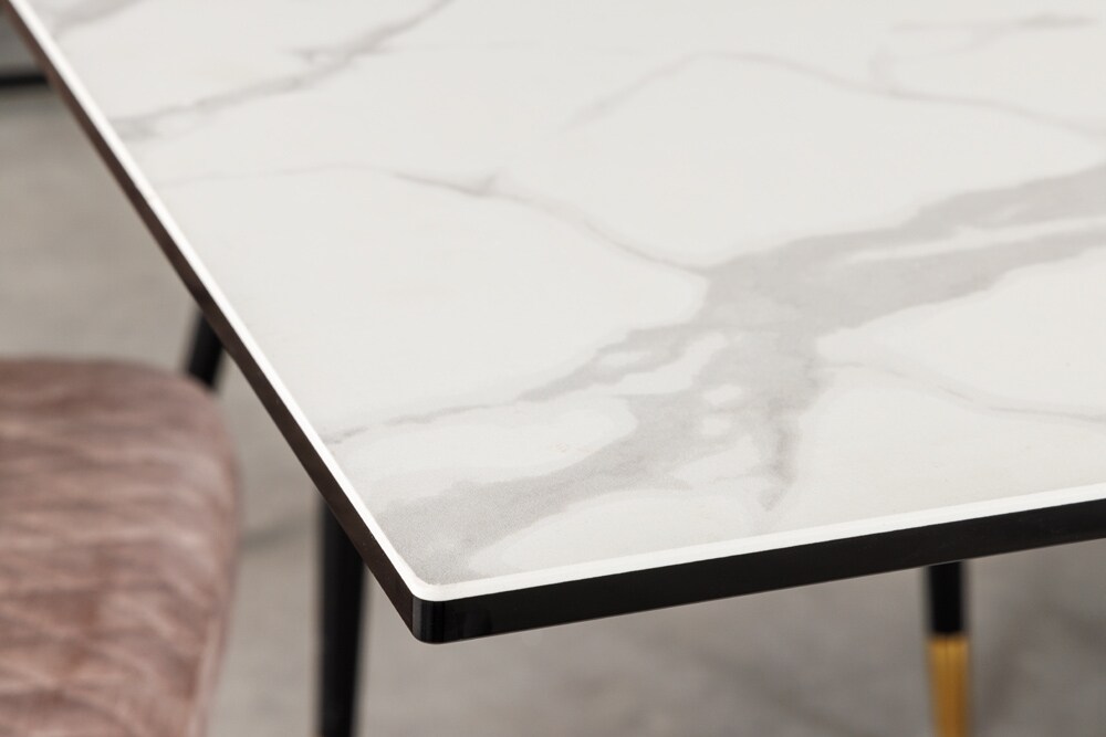 riess-ambiente Esstisch MARVELOUS - 180-220-260cm weiß Marmor Keramik made in Italy Ausziebar