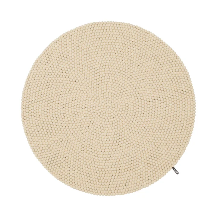 myfelt - Levi Filzkugelteppich, Ø 140 cm, beige