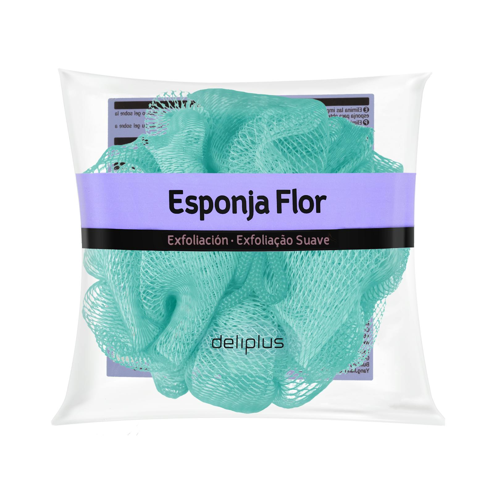 Éponge de bain aux fleurs Deliplus exfoliante douce