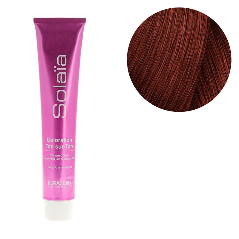 Coloration ton sur ton Solaïa 6.45 blond foncé cuivré acajou