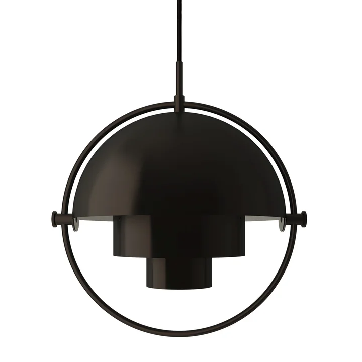 Gubi - Multi-Lite Pendelleuchte Ø 36 cm, Messing schwarz / schwarz