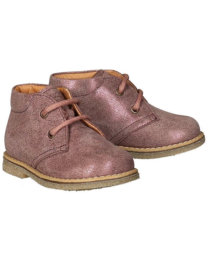Schnür-Halbschuhe GORDAN in altrosa metallic