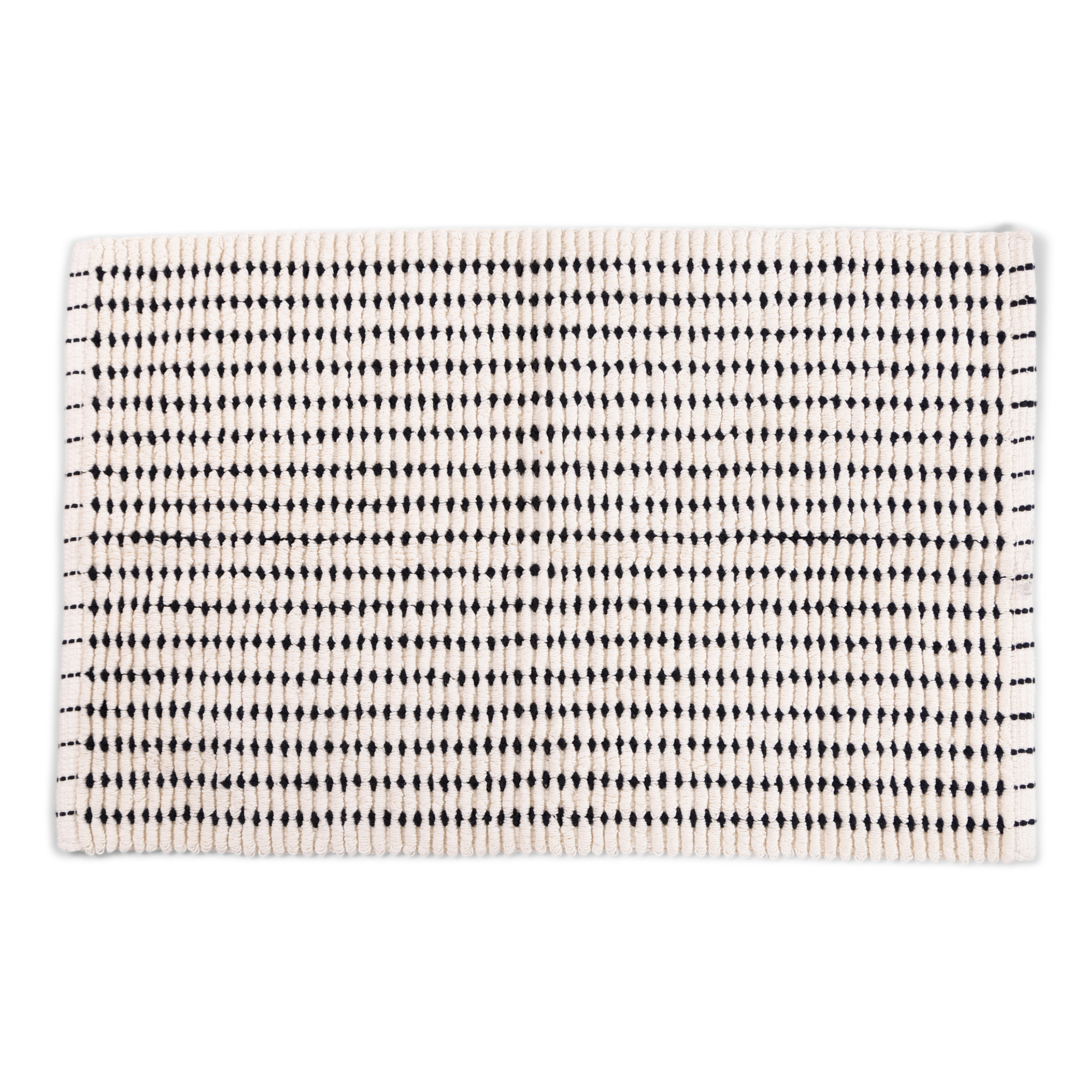 Badmat Semm ivory black 50x70 cm