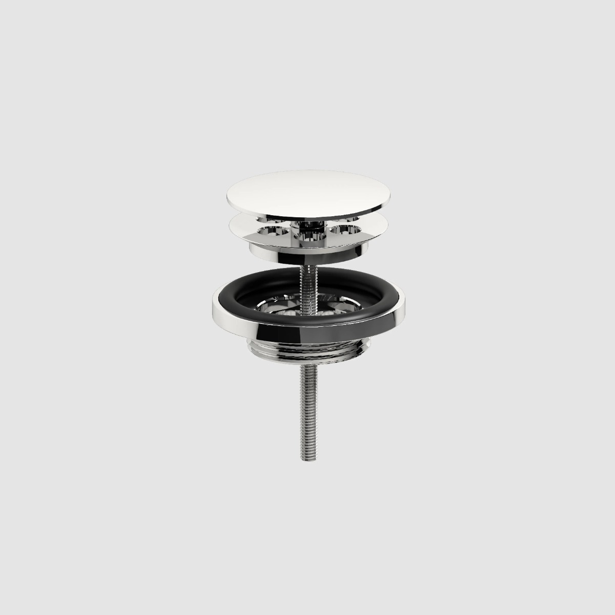 Clou Mini Wash Me afvoerplug met afdekkap chroom