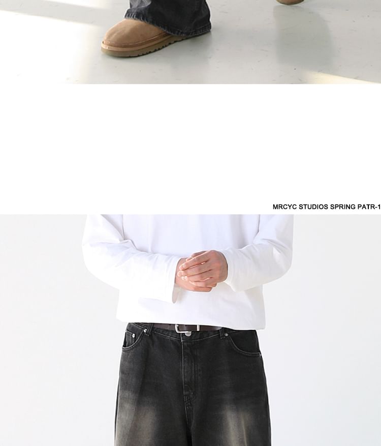 MRCYC - Mid Rise Washed Wide Leg Jeans