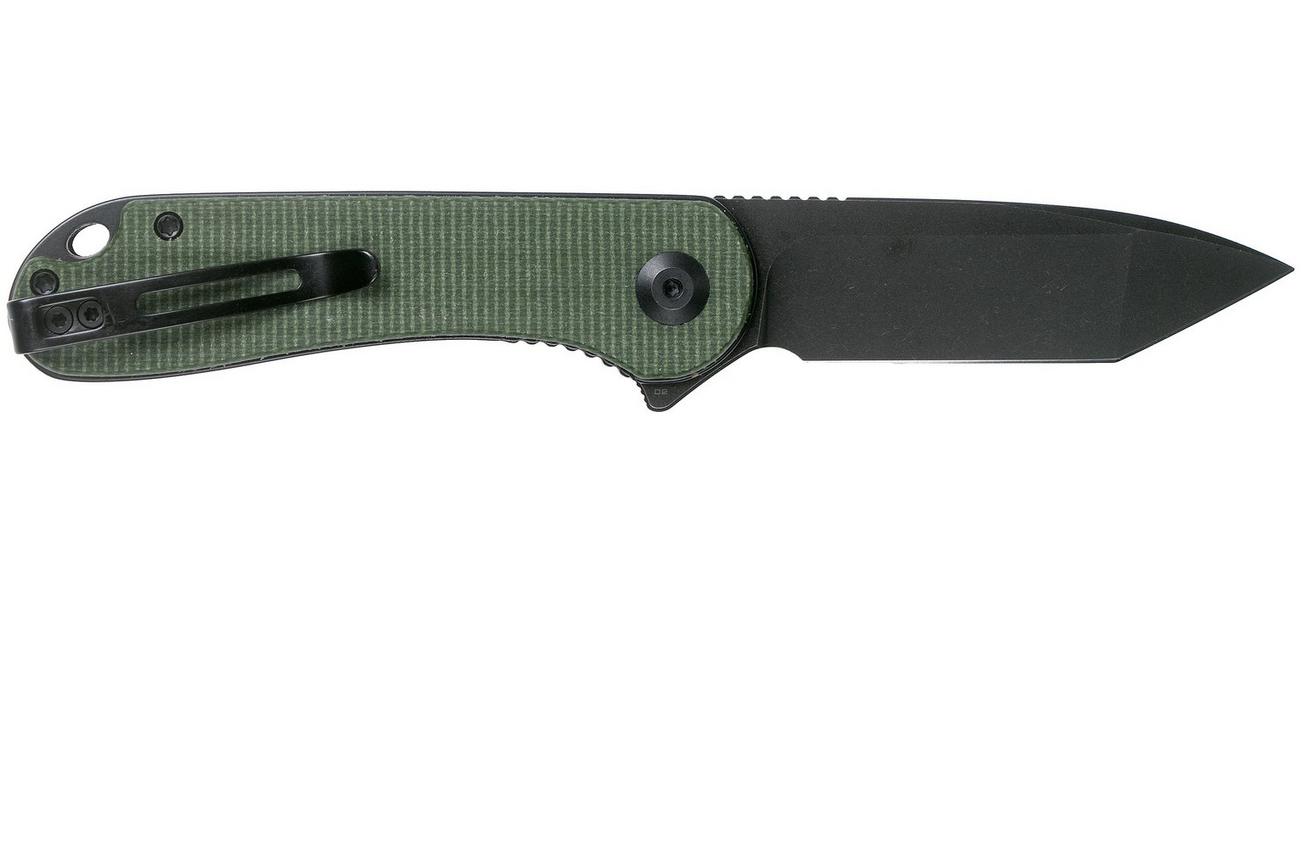 Civivi Elementum Tanto C907T-E Black, Green Micarta zakmes