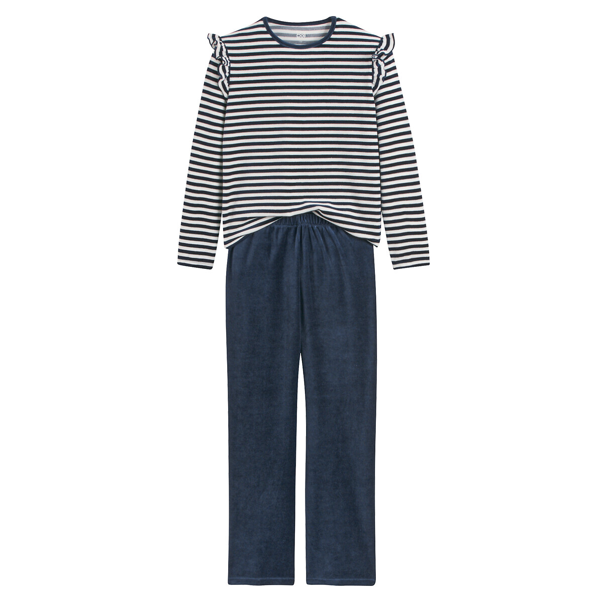 COLEÇÃO LA REDOUTE<br>Pijama de veludo com listras