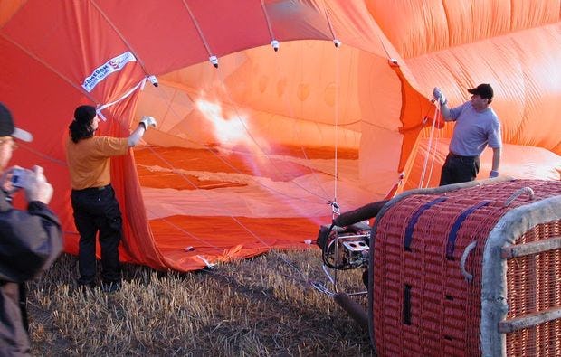 Ballonfahrt mit Start vor der Haustür als Geschenkidee