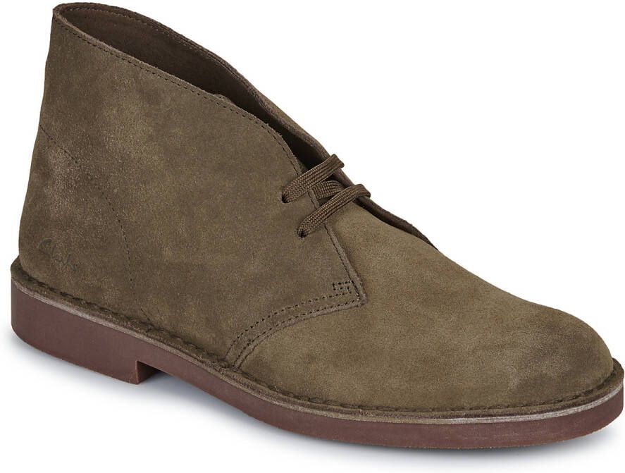 Clarks Wallabee evo suède bootschoenen met panterprint cognac