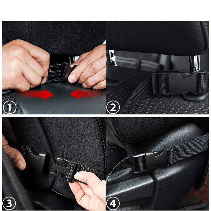 (61x42cm) Auto Sitz Aufbewahrungs Hänge Beutel Organizer Rücksitz Tasche Rücklehnen Schutz - Schwarz