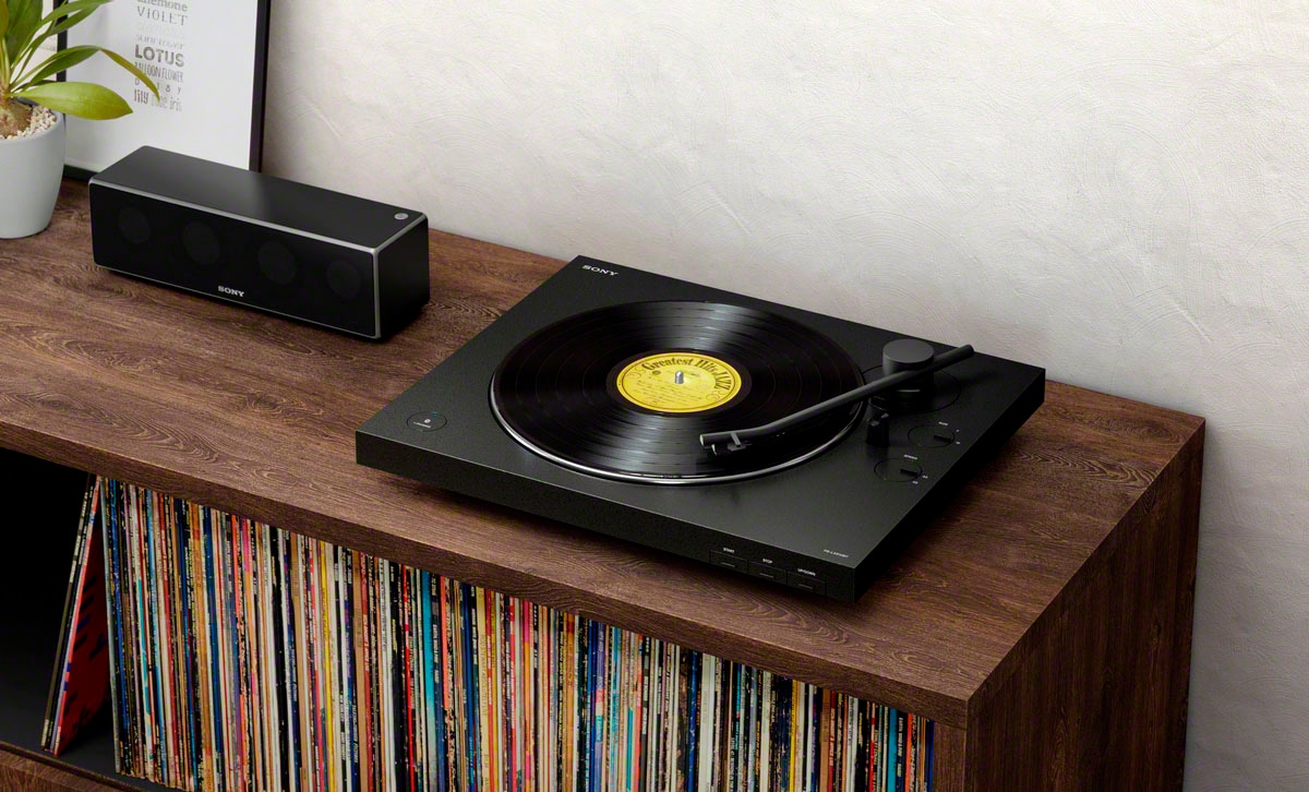 Sony Plattenspieler »PS-LX310BT« Phono Vorverstärker, Auto-Play Funktion, Aluminium Plattenteller