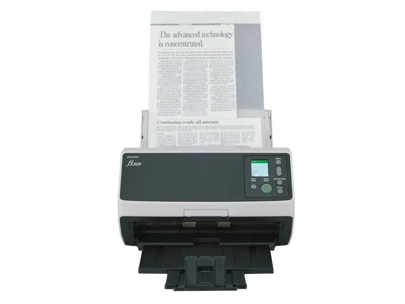 Ricoh fi-8190 - Dokumentscanner - Dual CIS - Duplex - 216 x 355.6 mm - 600 dpi x 600 dpi - op til 90 ppm (mono) / op til 90 ppm (farve) - ADF (100 ark) - op til 13000 scanninger pr. dag - USB 3.2 Gen 1, Gigabit LAN