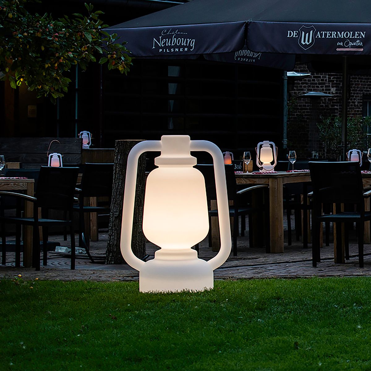 Smart vloerlamp wit 110 cm incl. Wifi G95 - Storm Extra Large