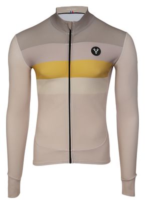 Maillot Manches Longues LeBram Izoard Sable / Or Coupe Ajustée