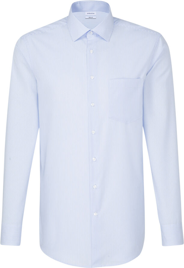 Seidensticker Business Shirt Regular Long sleeve Kent-Collar Stripes Blue