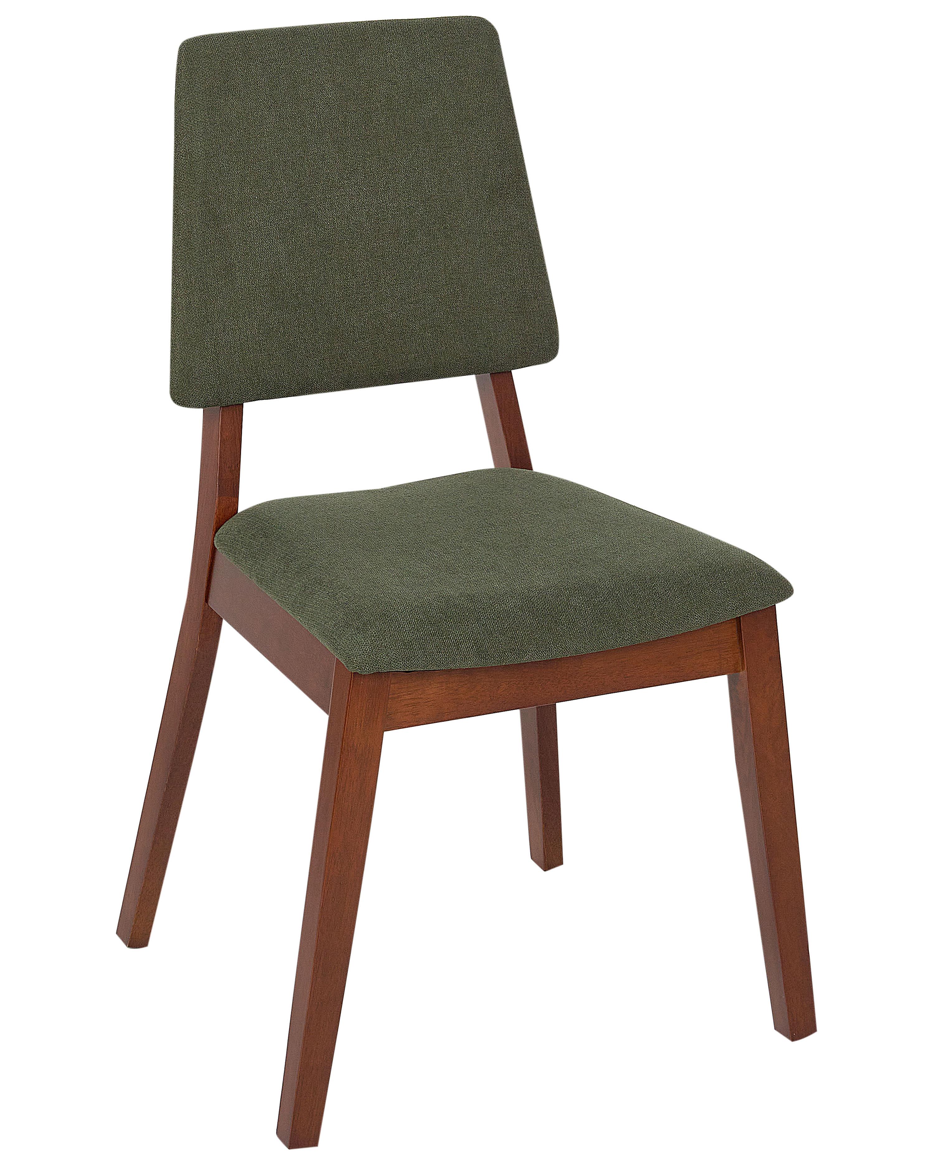 Set van 2 eetkamerstoelen MERRILL Hout Donkergroen