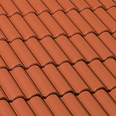Demi tuile Plein Ciel terre cuite rouge sienne