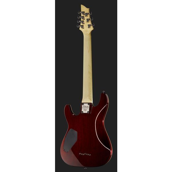 Schecter Diamond Omen 7 Extreme E-Gitarre schwarz/rot