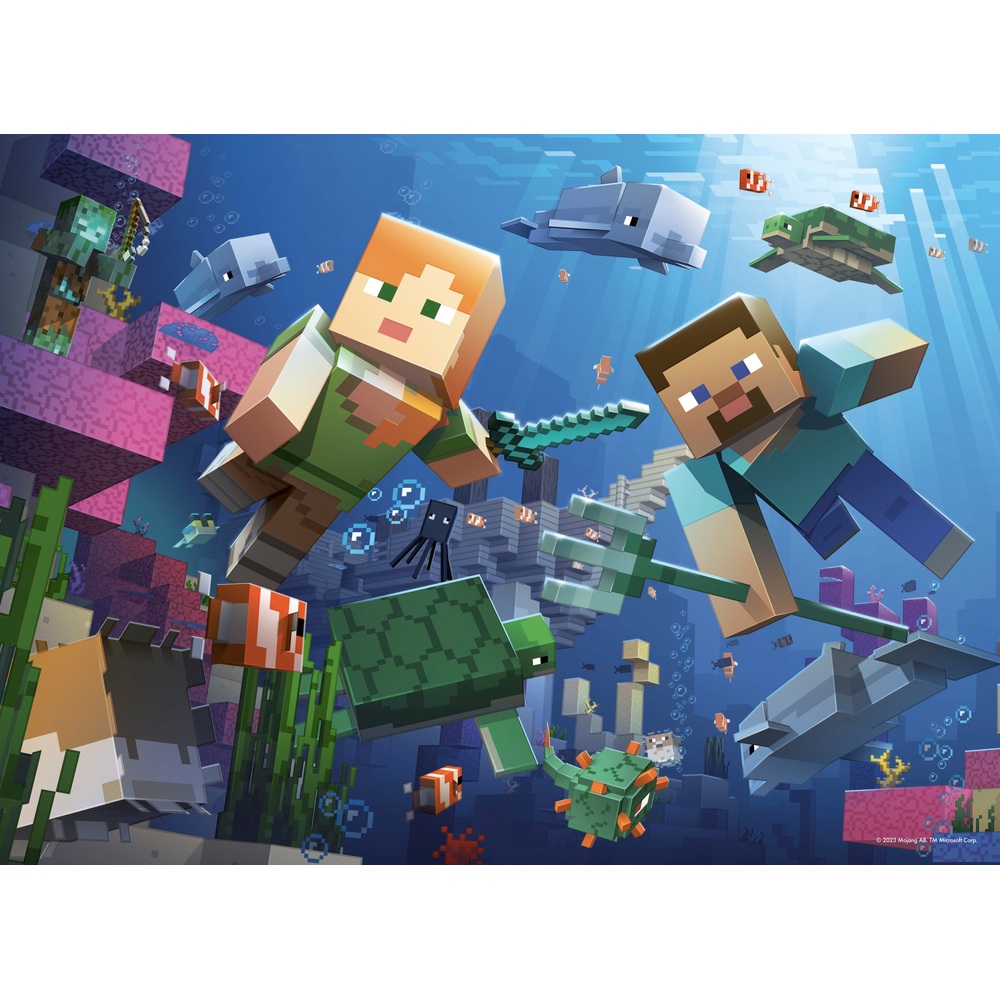 Ravensburger Minecraft 4 x 100-teiliges Bumper-Pack-Puzzle