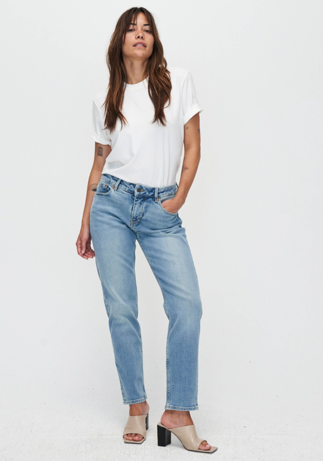 Kuyichi Damen-Jeans Jenna Boyfriend Faded Indigo