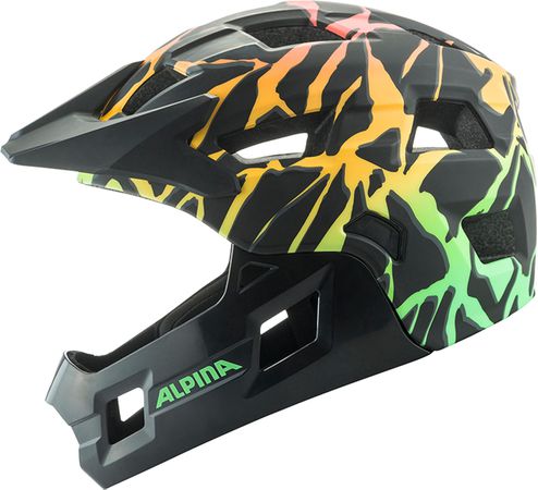 RUPI Kinder-Vollvisierhelm  fading-neon matt  onesize (50-55cm)