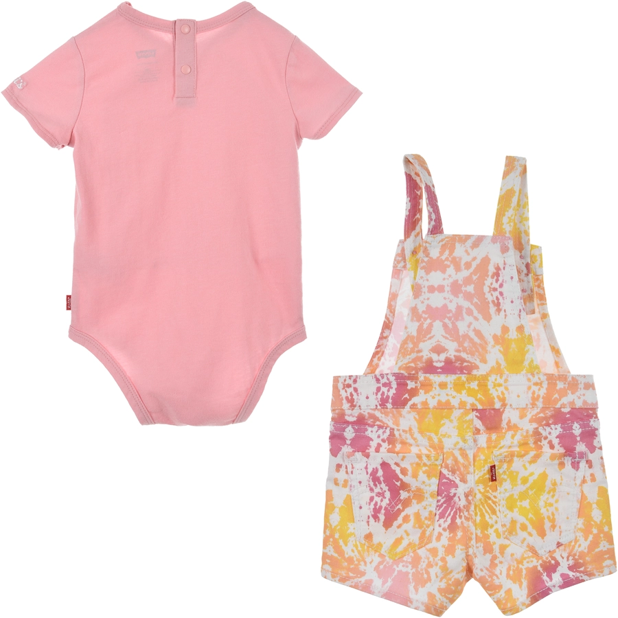 Levi's® Set Latzhose und Body rosagelb
