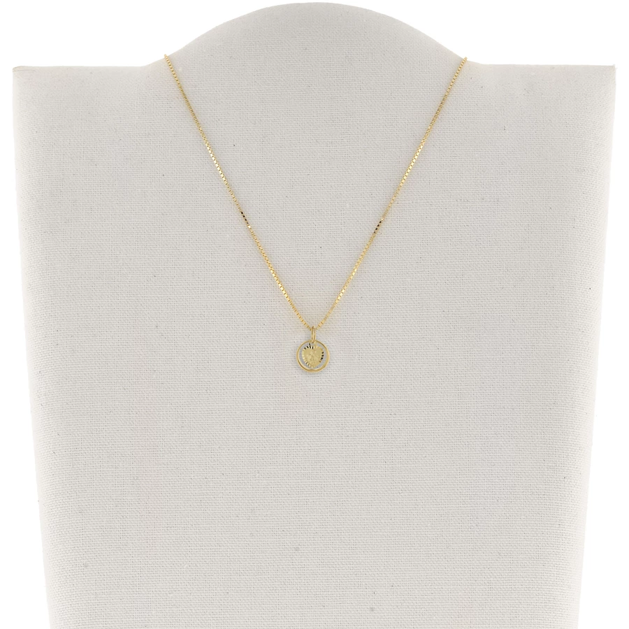 trendor Taufring mit Engel-Herz Gold 585  14K mit plattierter Halskette gold