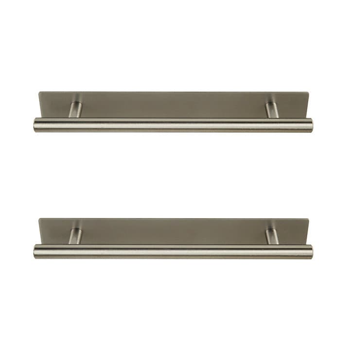 Poignée de meuble de cuisine GoodHome Annatto effet nickel L. 22 cm, 2 pièces