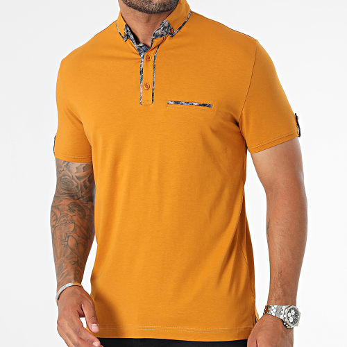 Polo Manches Courtes Jaune Moutarde