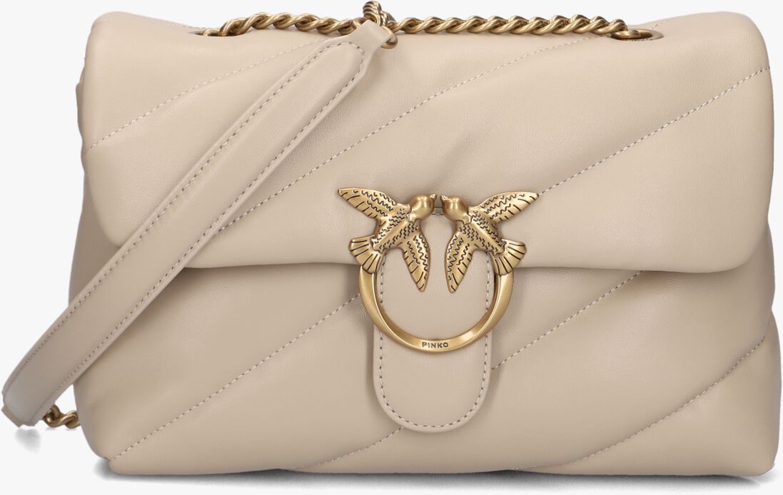 beige pinko schoudertas love puff classic