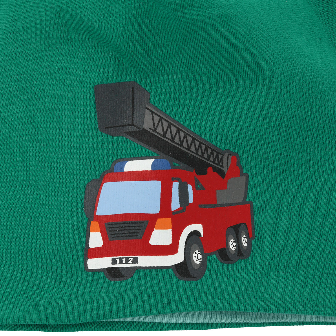 Topolino Jungen Beanie mit Feuerwehr-Print grün