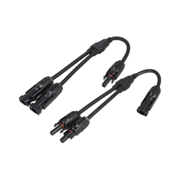 Solcelletilkobling MC4, Y-adapter 2 til 1
