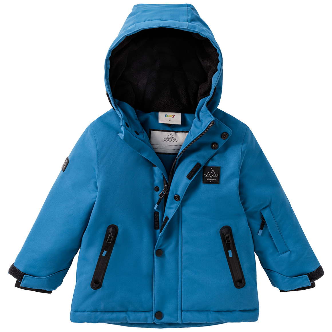 Famy Baby Schneejacke in Unifarben blau