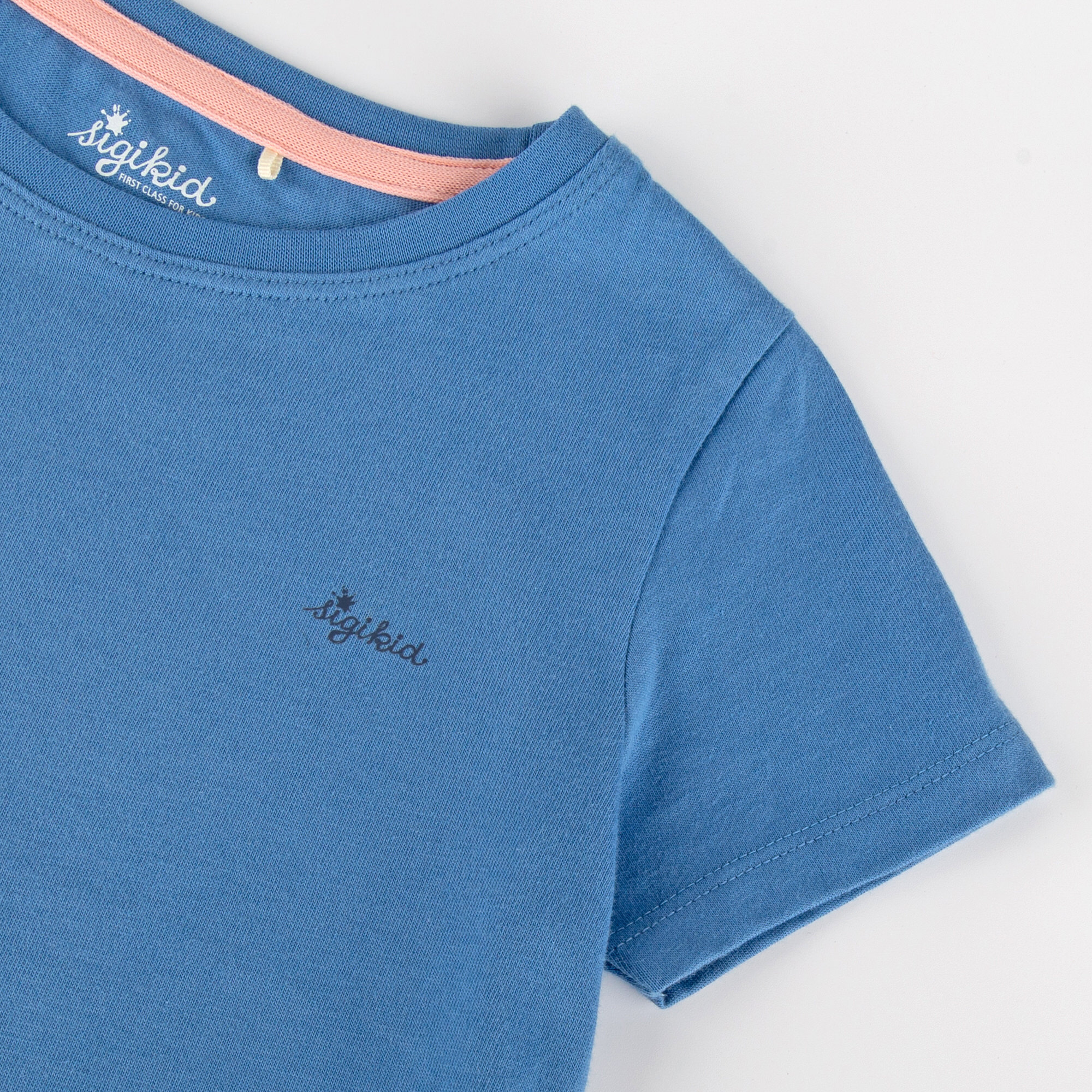 T-Shirt M - SKATING FLAMINGO in blau