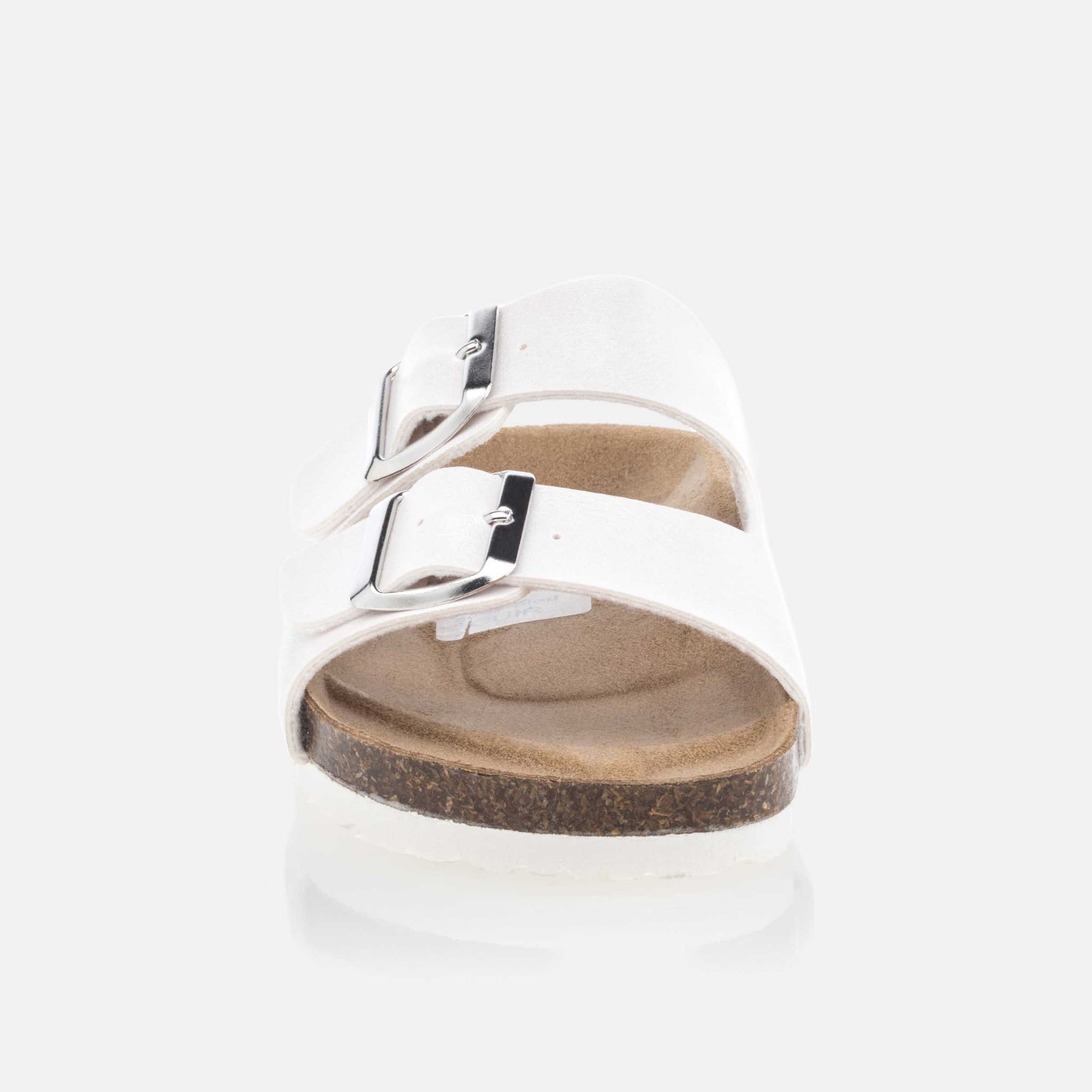 Mules semelle liège Femme blanc