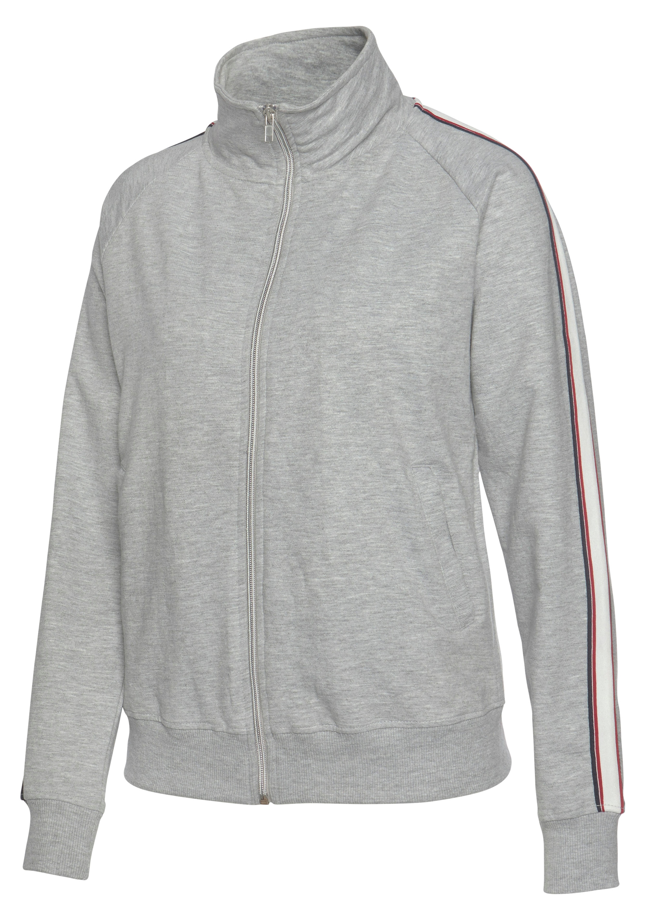 H.I.S Sweatjacke , mit gestreiftem Tape an den Ärmeln, Loungewear, Loungeanzug
