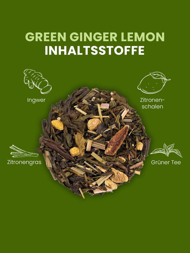 Grüner Tee Ingwer-Zitrone, lose, 100 g